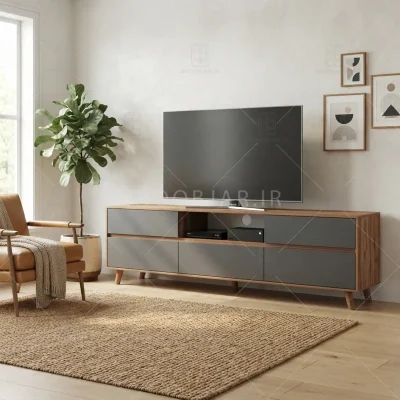 میز تلویزیون کد 113 نوک مدادی گردویی