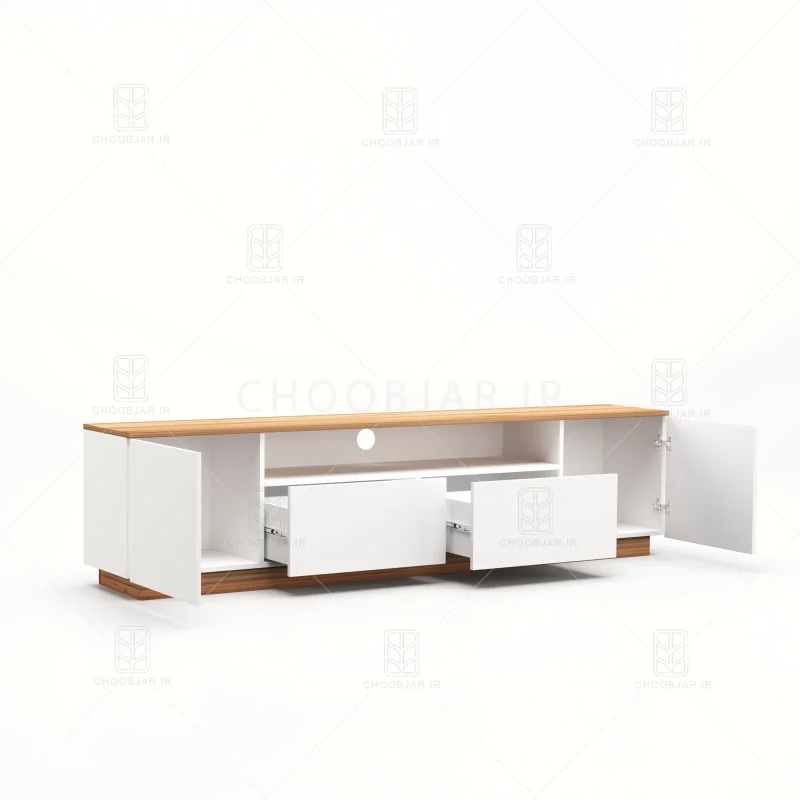 میز تلویزیون کد 119 سفید گردویی