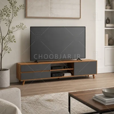 میز تلویزیون کد 122 نوک مدادی گردویی