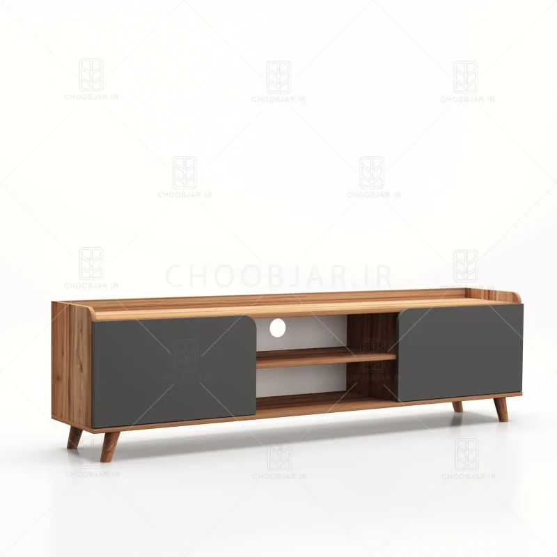 میز تلویزیون کد 124 نوک مدادی گردویی