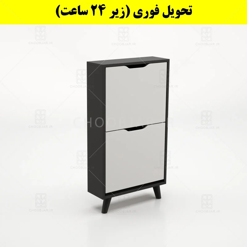 جاکفشی داشبوردی باریک دو درب النا – طول 50 (تحویل فوری) سفید نوک مدادی
