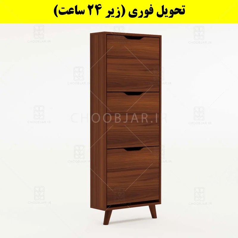 جاکفشی داشبوردی باریک سه درب النا – طول 50 (تحویل فوری) فندوقی جاکفشی داشبوردی باریک سه درب النا – طول 50 (تحویل فوری) فندوقی