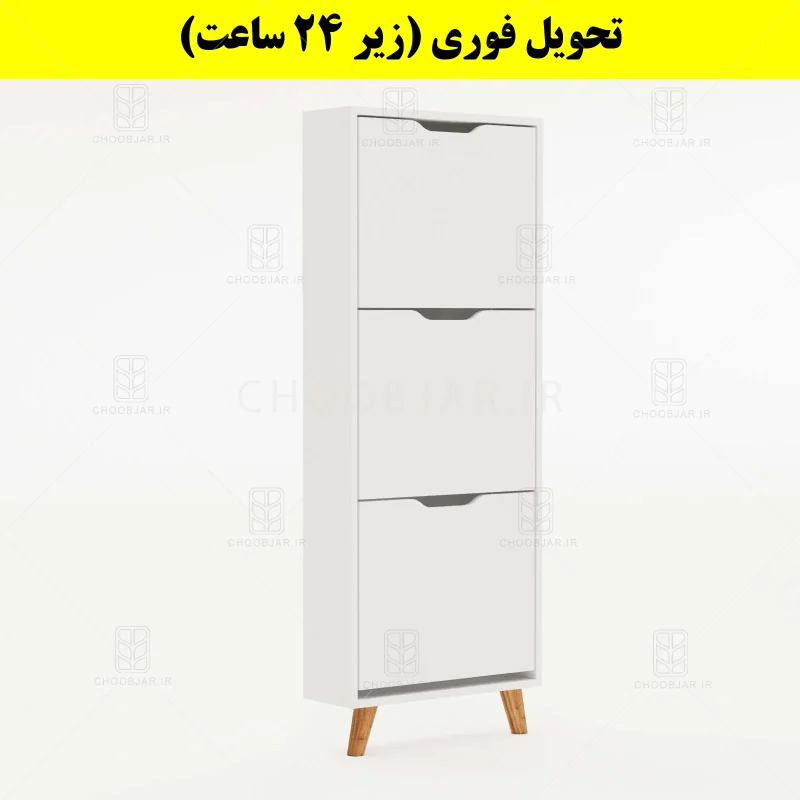 جاکفشی داشبوردی باریک سه درب النا – طول 50 (تحویل فوری) سفید جاکفشی داشبوردی باریک سه درب النا – طول 50 (تحویل فوری) سفید