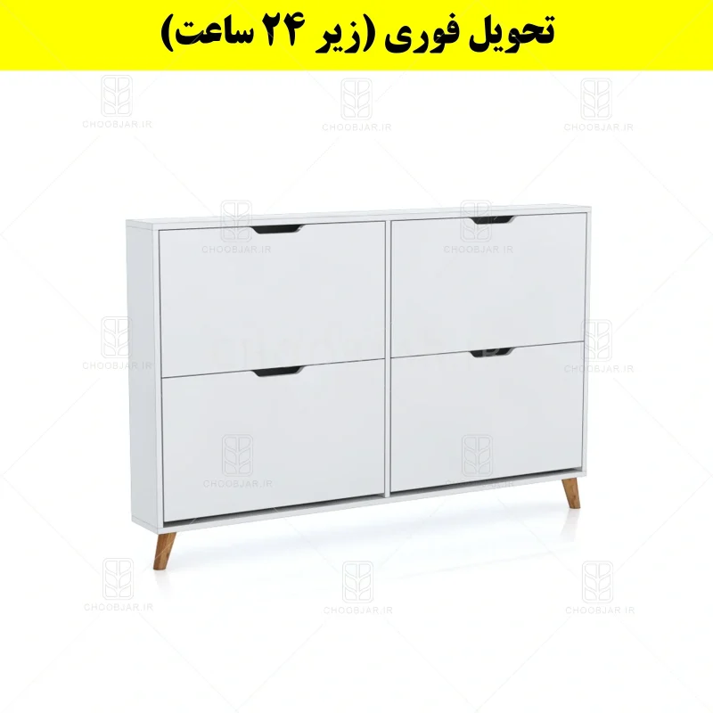جاکفشی داشبوردی باریک چهار درب النا – طول 140 (تحویل فوری) سفید