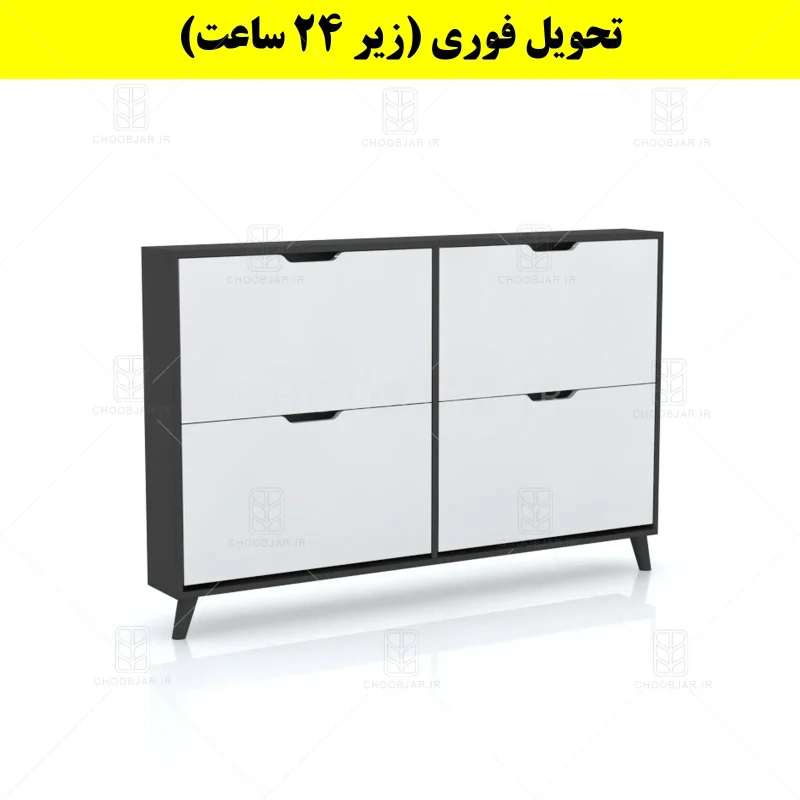 جاکفشی داشبوردی باریک چهار درب النا – طول 140 (تحویل فوری) سفید نوک مدادی