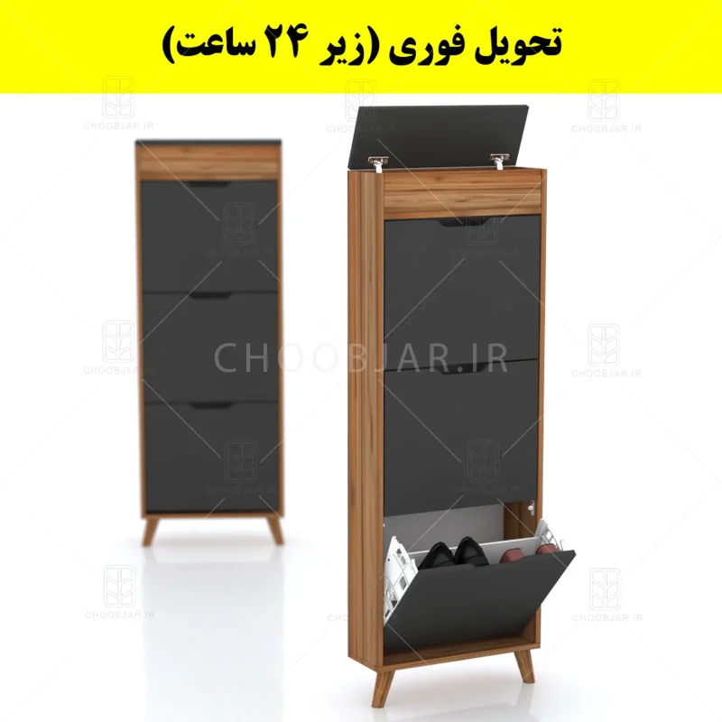 جاکفشی داشبوردی باریک باکس دار سه درب النا – طول 50 (تحویل فوری) نوک مدادی گردویی جاکفشی داشبوردی باریک باکس دار سه درب النا – طول 50 (تحویل فوری) نوک مدادی گردویی