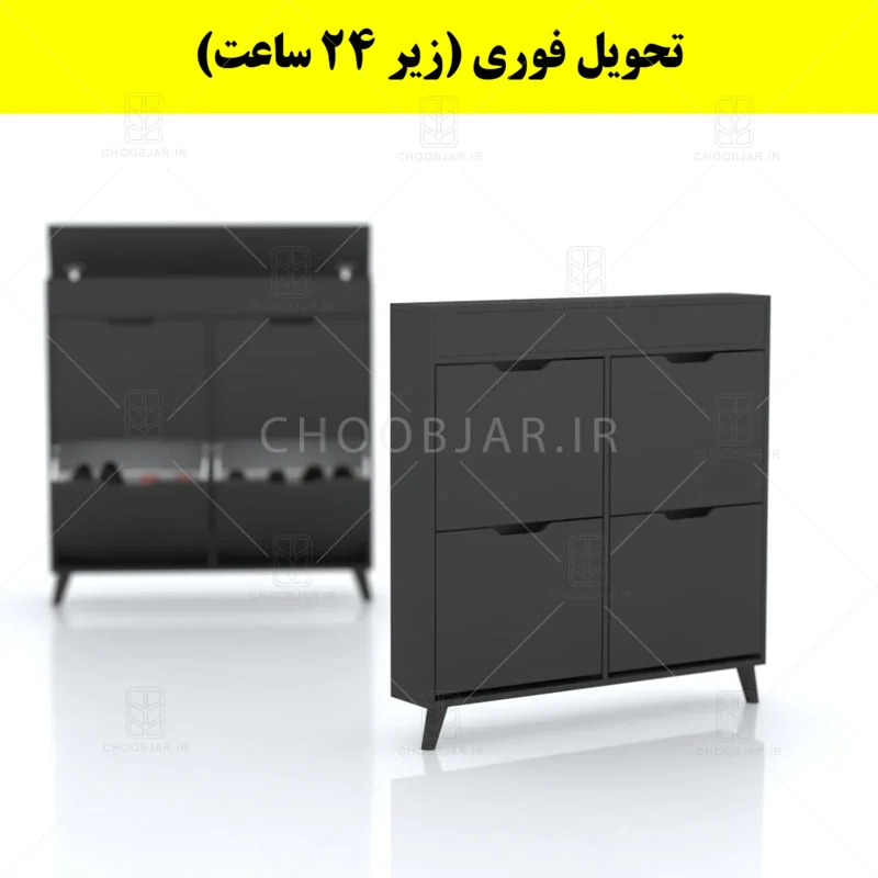 جاکفشی داشبوردی باریک باکس دار چهار درب النا – طول 100 (تحویل فوری) نوک مدادی