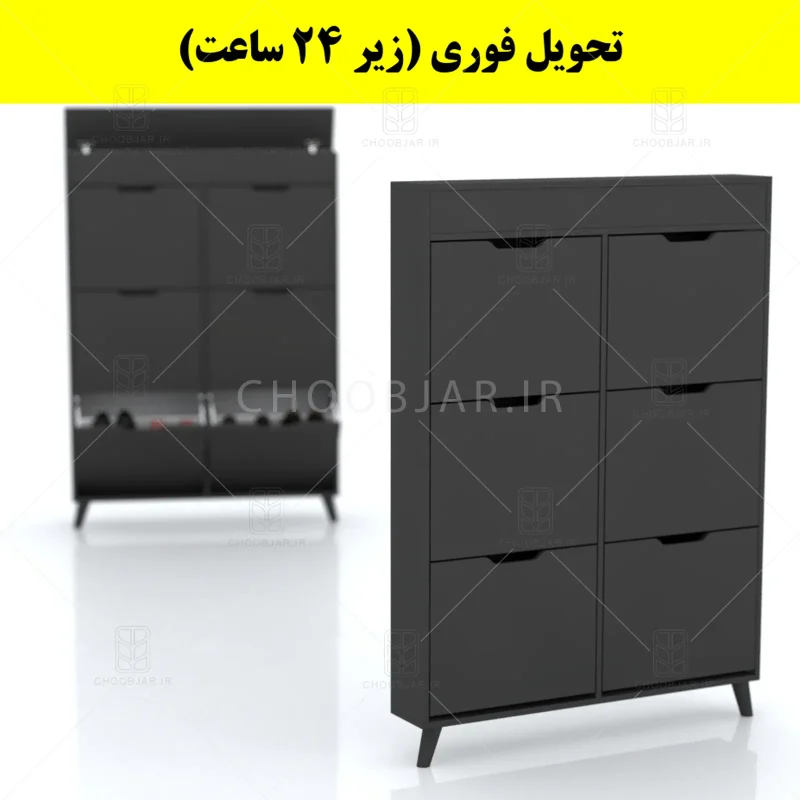 جاکفشی داشبوردی باریک باکس دار شش درب النا – طول 100 (تحویل فوری) نوک مدادی