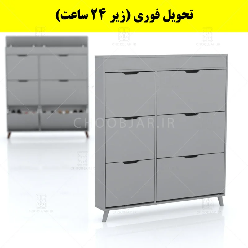 جاکفشی داشبوردی باریک باکس دار شش درب النا – طول 125 (تحویل فوری) طوسی جاکفشی داشبوردی باریک باکس دار شش درب النا – طول 125 (تحویل فوری) طوسی