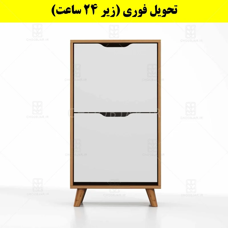 جاکفشی داشبوردی دو درب النا – طول 50 (تحویل فوری) سفید گردویی جاکفشی داشبوردی دو درب النا – طول 50 (تحویل فوری) سفید گردویی