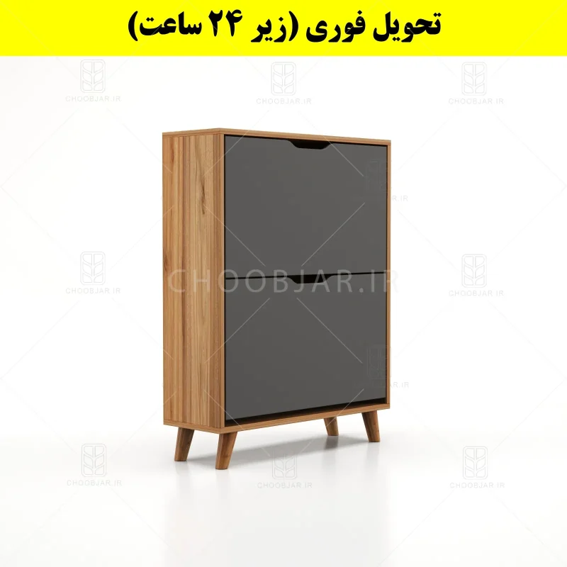 جاکفشی داشبوردی دو درب النا – طول 70 (تحویل فوری) نوک مدادی گردویی
