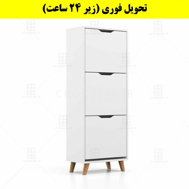 جاکفشی داشبوردی سه درب النا – طول 50 (تحویل فوری) سفید