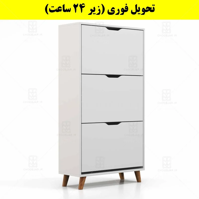 جاکفشی داشبوردی سه درب النا – طول 70 (تحویل فوری) سفید