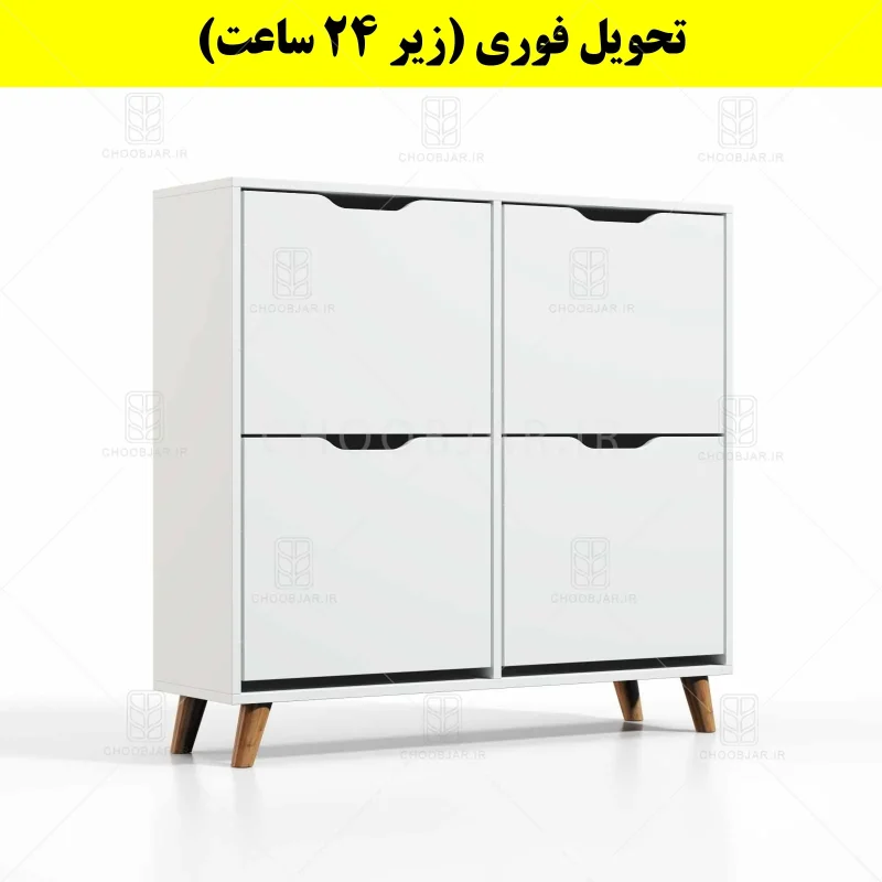 جاکفشی داشبوردی چهار درب النا – طول 100 (تحویل فوری) سفید