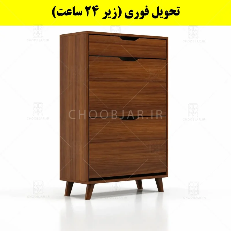 جاکفشی داشبوردی دو درب کشودار النا – طول 70 (تحویل فوری) فندوقی