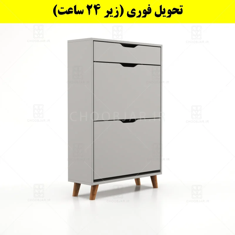جاکفشی داشبوردی دو درب کشودار النا – طول 70 (تحویل فوری) طوسی