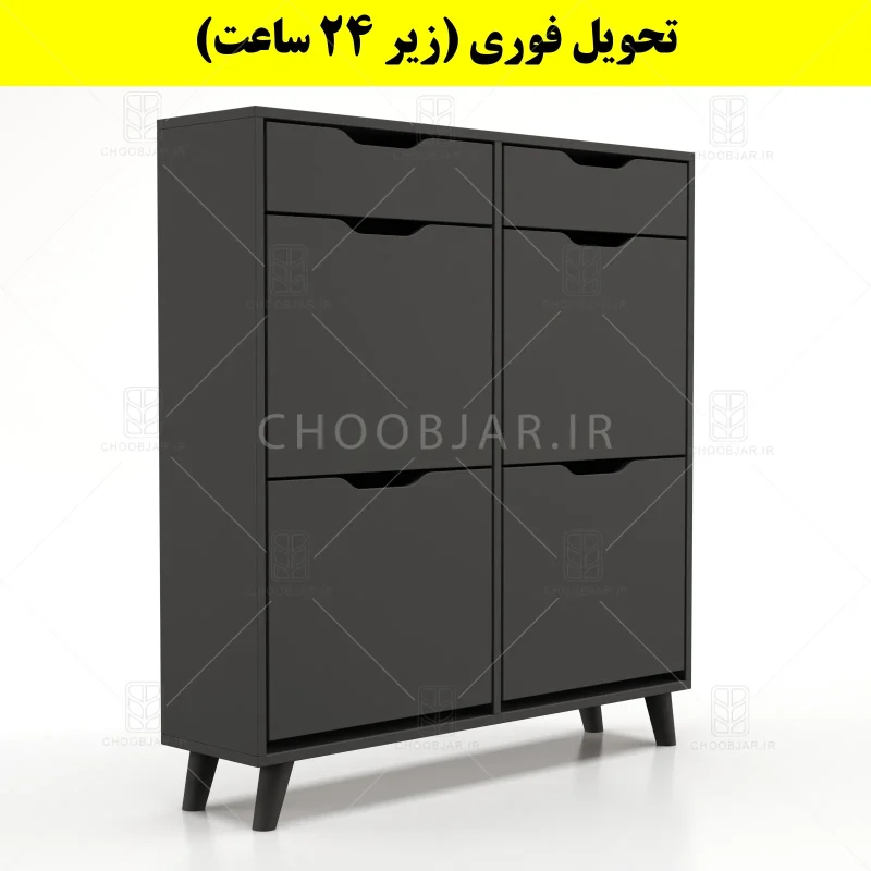 جاکفشی داشبوردی چهار درب کشودار النا – طول 100 (تحویل فوری) نوک مدادی