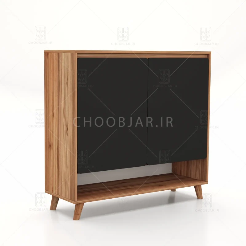 کنسولی ماکان 2 درب 100 مشکی گردویی کنسولی ماکان 2 درب 100 مشکی گردویی