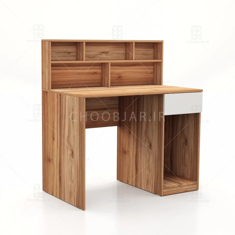 میز تحریر بهار طول 100 - کد 111 سفید گردویی