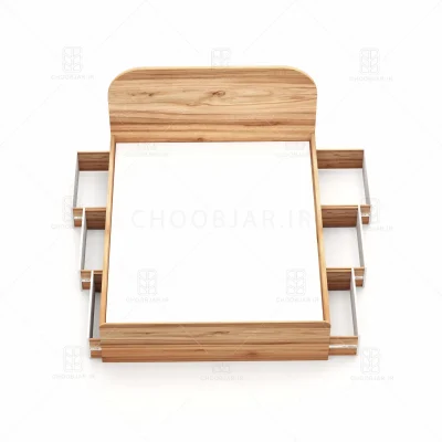 تخت خواب دو نفره شیما شش کشو سفید گردویی