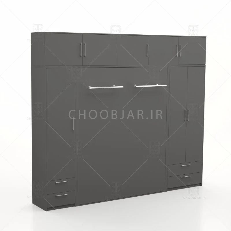 تخت تاشو عمودی دو نفره طول 300 کد 100 نوک مدادی