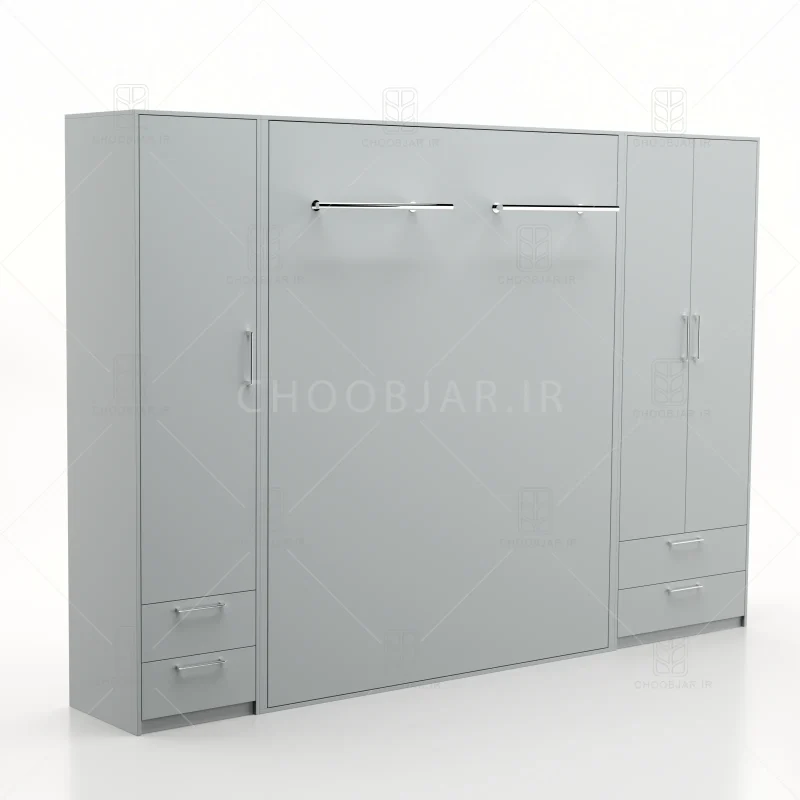 تخت تاشو عمودی دو نفره طول 300 کد 101 طوسی