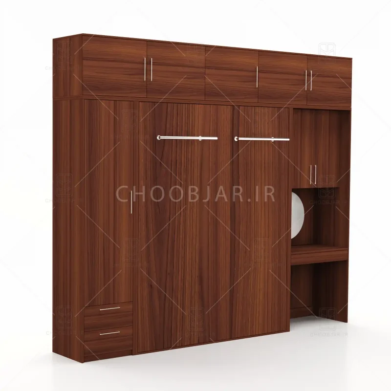 تخت تاشو عمودی دو نفره طول 300 کد 102 فندوقی