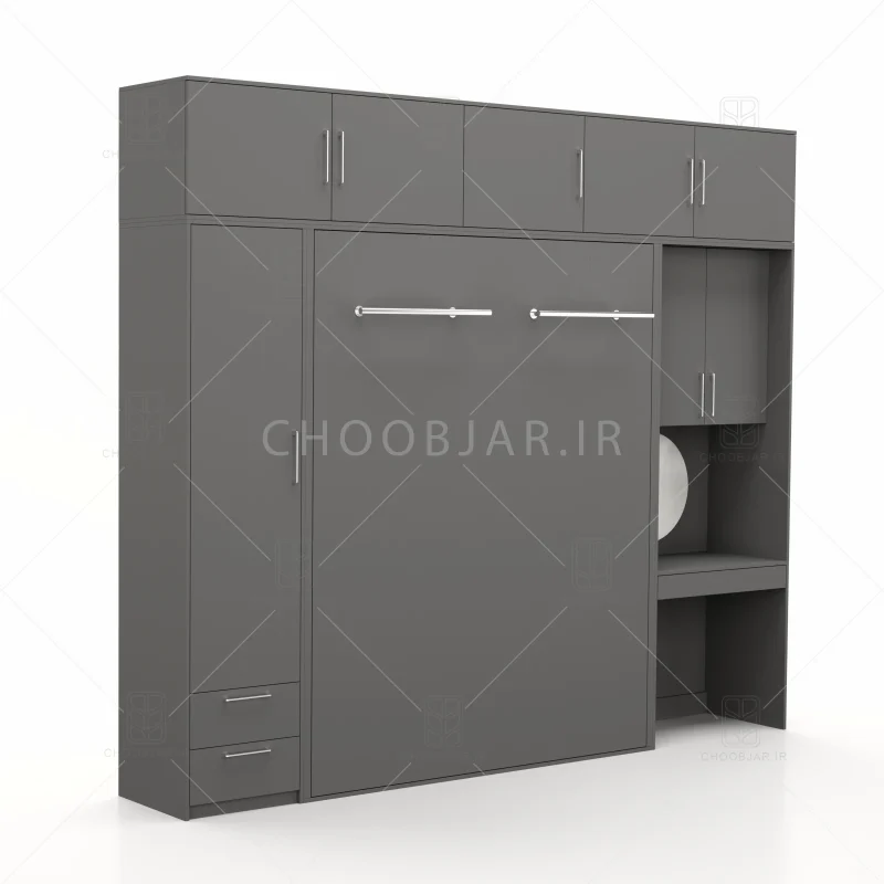 تخت تاشو عمودی دو نفره طول 300 کد 102 نوک مدادی