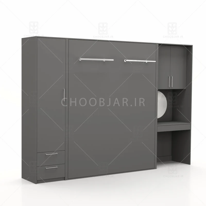 تخت تاشو عمودی دو نفره طول 300 کد 103 نوک مدادی