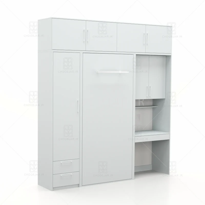 تخت تاشو عمودی تک نفره طول 235 کد 114 طوسی