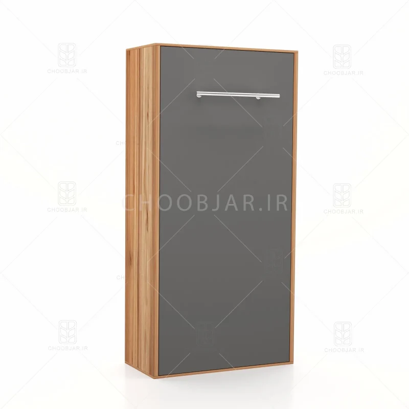 تخت تاشو عمودی تک نفره طول 105 کد 122 نوک مدادی گردویی