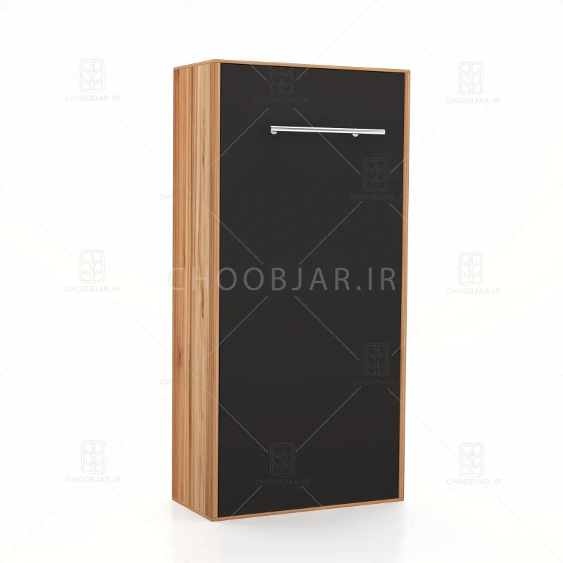 تخت تاشو عمودی تک نفره طول 105 کد 122 مشکی گردویی
