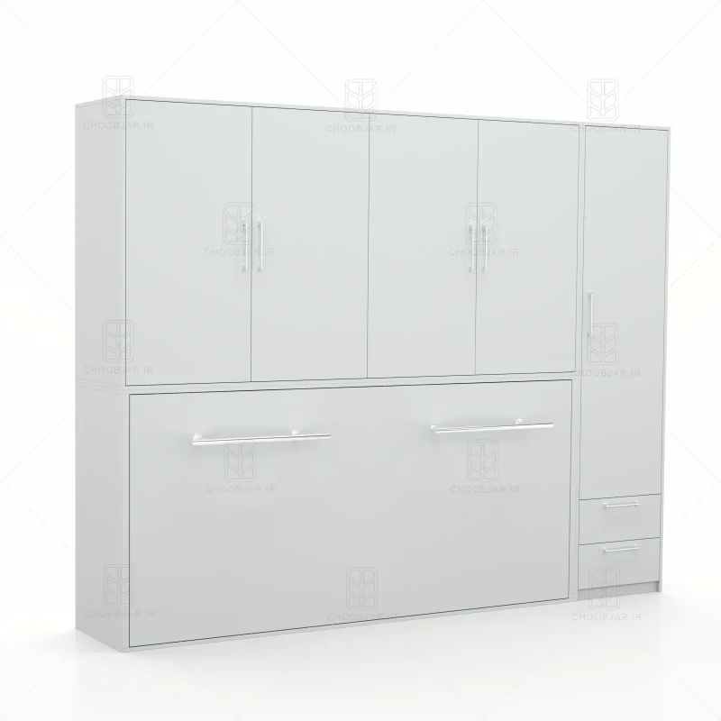 تخت تاشو افقی تک نفره طول 265 کد 125 طوسی